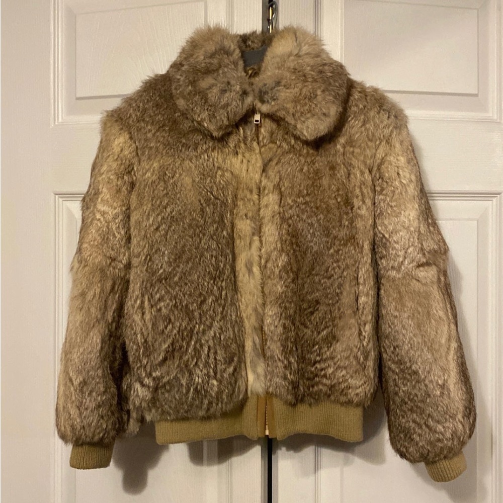 Kids Authentic Rabbit Fur Coat